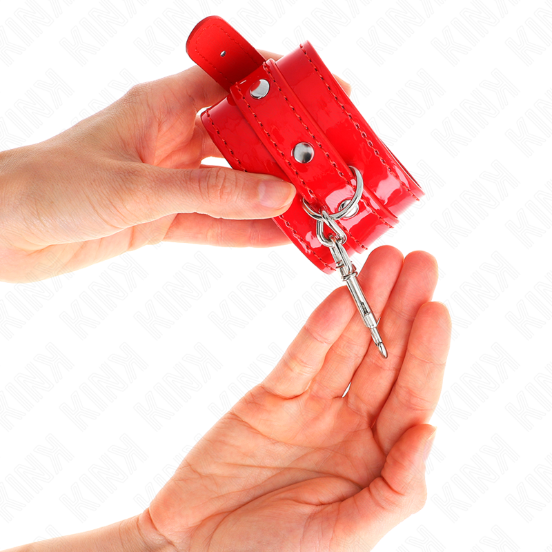 KINK - SHINY HANDBOEIEN ROOD VERSTELBAAR 23-33 CM