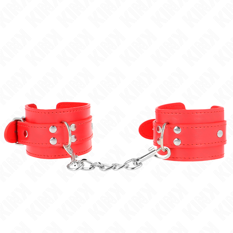 KINK - EENVOUDIGE POLSBANDJES ROOD VERSTELBAAR 20-23 CM X 5.5 CM