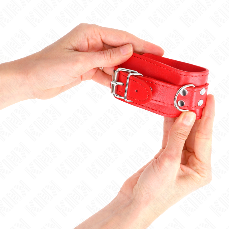 KINK - EENVOUDIGE POLSBANDJES ROOD VERSTELBAAR 20-23 CM X 5.5 CM