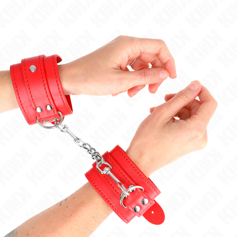 KINK - EENVOUDIGE POLSBANDJES ROOD VERSTELBAAR 20-23 CM X 5.5 CM