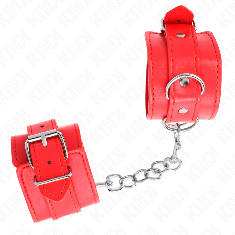 KINK - EENVOUDIGE POLSBANDJES ROOD VERSTELBAAR 20-23 CM X 5.5 CM