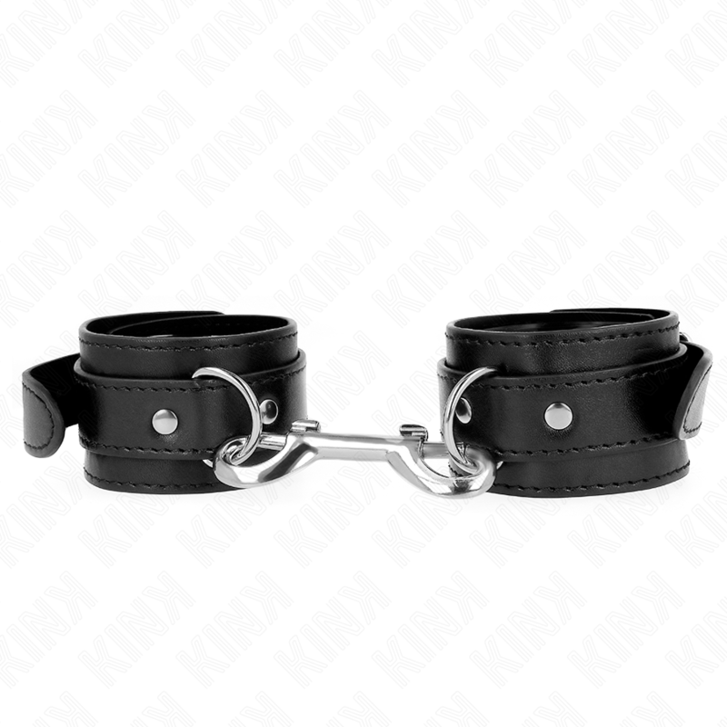 KINK - POLSBROEKEN-ENKELE KLINKNAGELRIJ ZWART VERSTELBAAR 17-28 CM X 5 CM