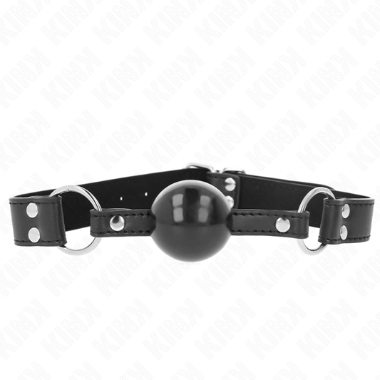 KINK - ZACHTE EN SOLIDE BAL 4 CM KNEVEL MET KUNSTLEDEREN BAND 62 x 2,5 CM VERSTELBAAR 42-58 CM