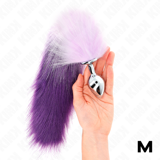 KINK - ANALE PLUG MAAT M 8 X 3,5 CM MET SYNTHETISCHE STAART 40 CM PAARS