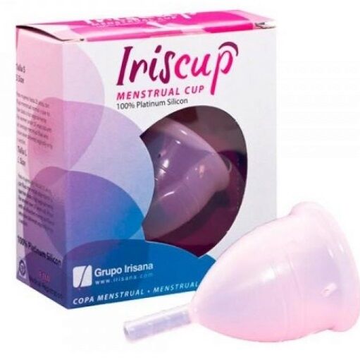 IRISCUP - GROTE ROZE MAANDCUP + GRATIS STERILISATORZAKJE