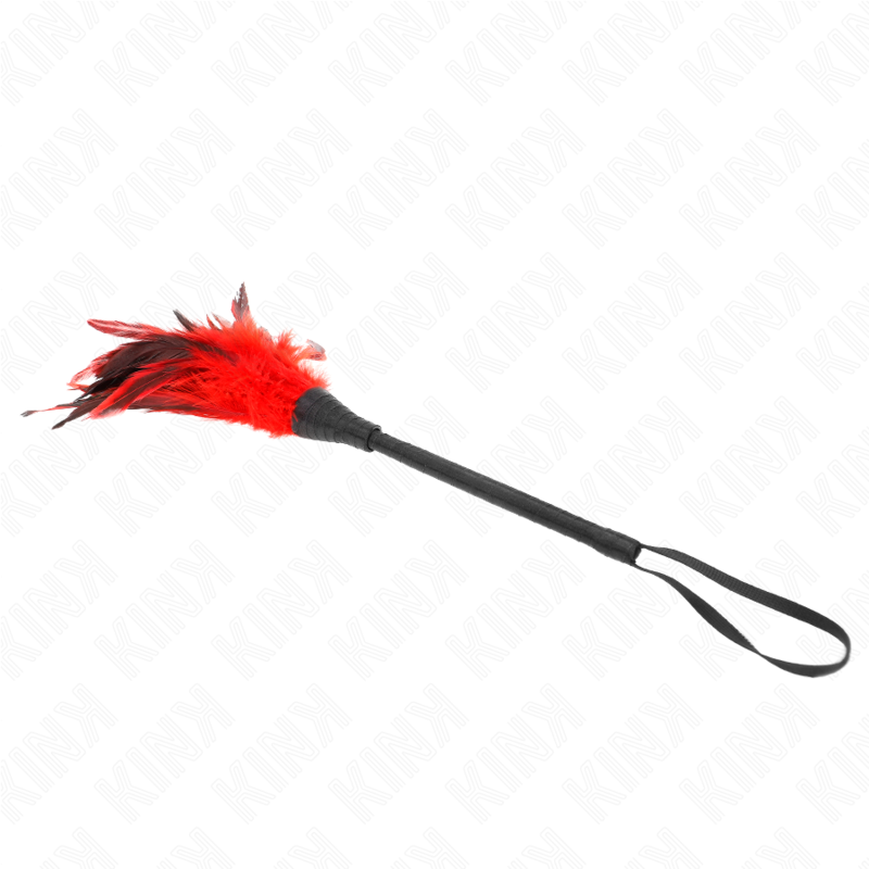 KINK - RODE DIENSTMEISJES HOORNVORMIGE KILDELIGE KIPPENVEREN 36 CM