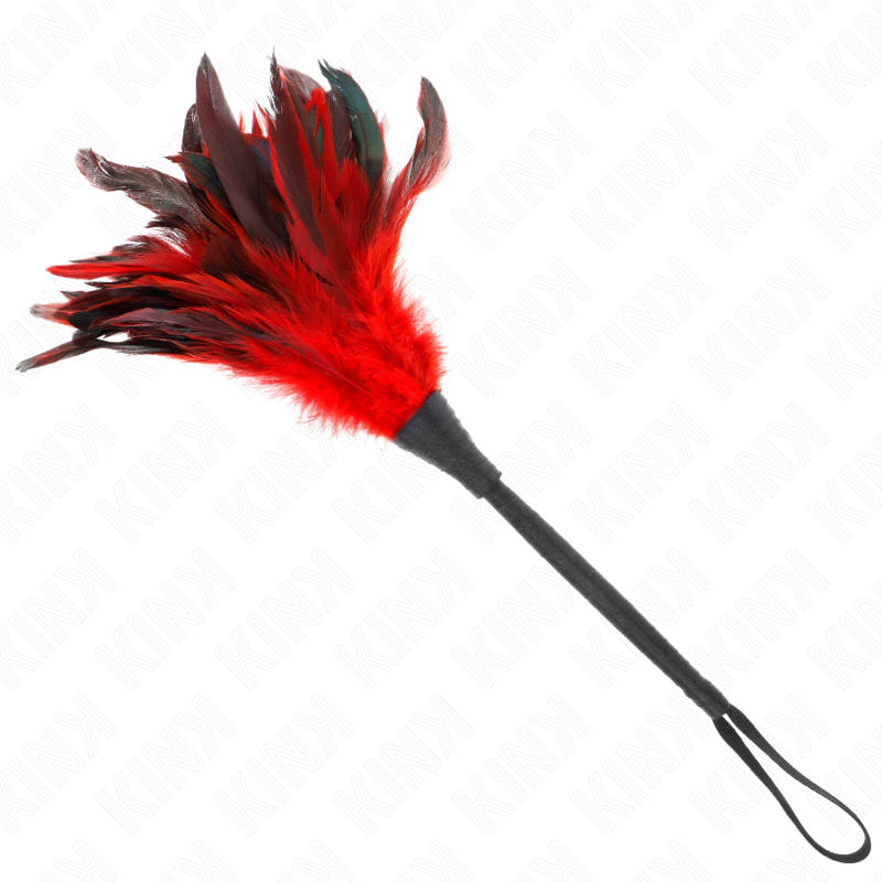 KINK - RODE DIENSTMEISJES HOORNVORMIGE KILDELIGE KIPPENVEREN 36 CM