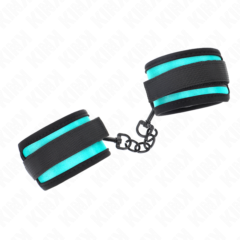 KINK - KLITTENBAND NYLON HANDBOEIEN ZWART-BLAUW VERSTELBAAR 18-32 CM X 5 CM