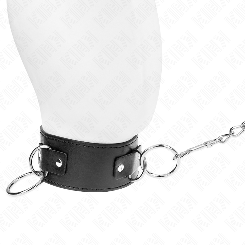 KINK - HALSBAND MET RIEM 65 CM 3 RING MODEL 2 VERSTELBAAR 36-43 CM X 5 CM