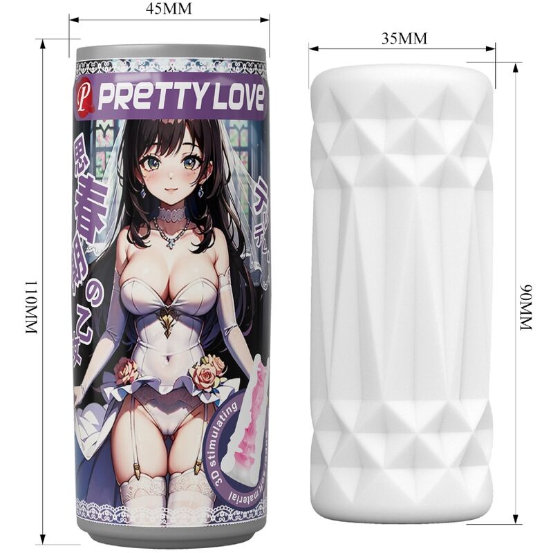 PRETTY LOVE - MANNELIJKE MASTURBATOR IN BLIK UITVOERING