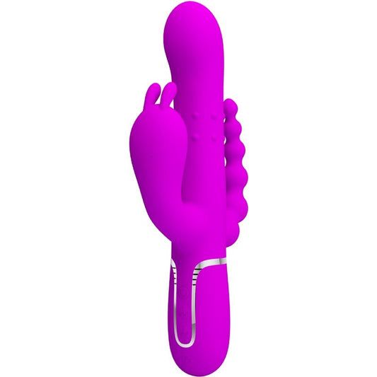 PRETTY LOVE - CAMMY DRIEVOUDIGE VIBRATOR MULTIFUNCTIONEEL 4 IN 1 ROZE