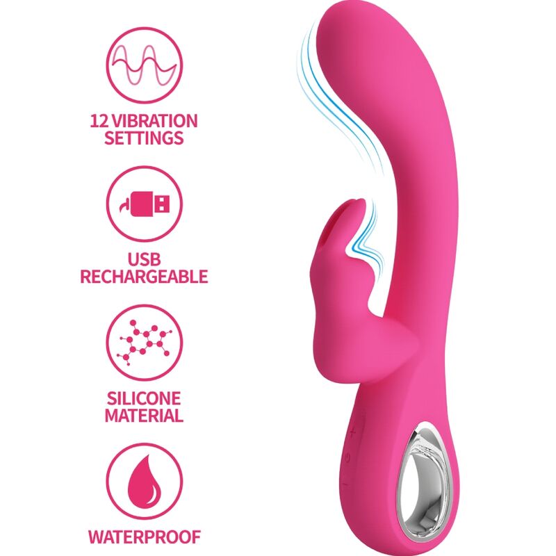 PRETTY LOVE - NOVAK KONIJN VIBRATOR 12 TRILLINGEN ROZE