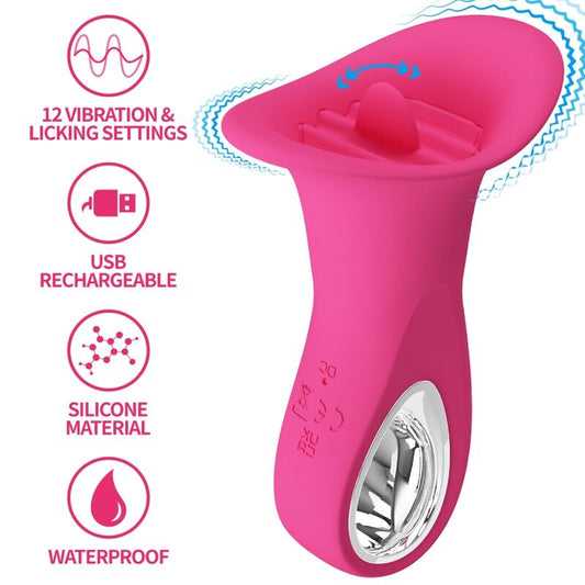 PRETTY LOVE - CLYDE ORALE VIBRATOR TRILLENDE TONG 12 TRILLINGEN ROZE