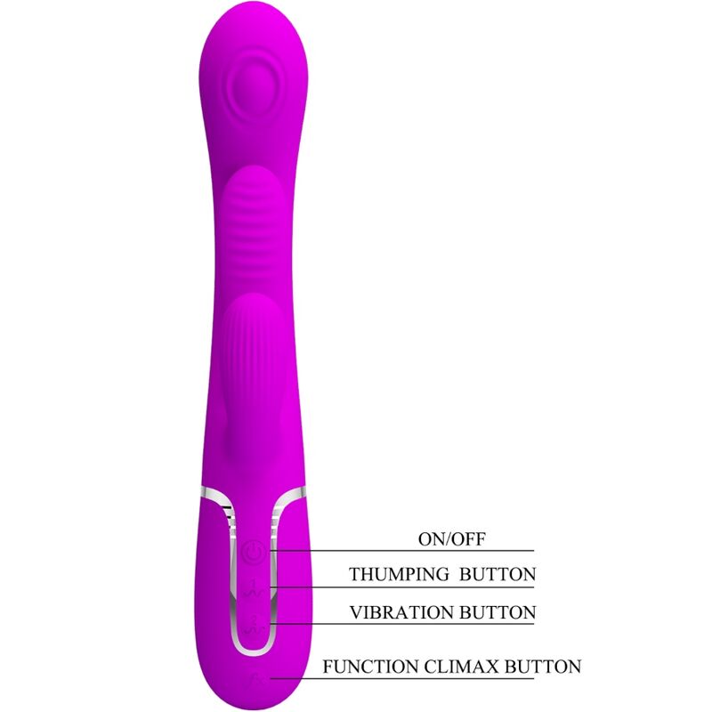 PRETTY LOVE - SHANIA TRIPLE KONIJN VIBRATOR MULTIFUNCTIONEEL ROZE
