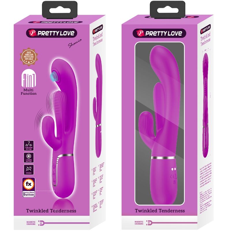 PRETTY LOVE - SHANIA TRIPLE KONIJN VIBRATOR MULTIFUNCTIONEEL ROZE