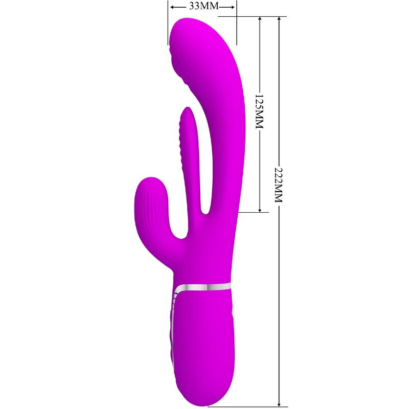 PRETTY LOVE - SHANIA TRIPLE KONIJN VIBRATOR MULTIFUNCTIONEEL ROZE