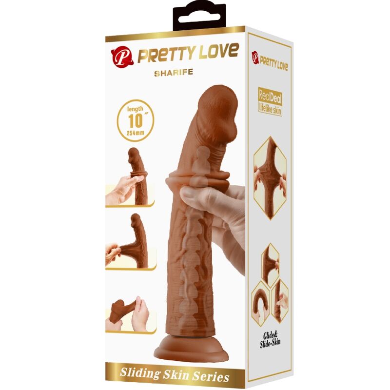 PRETTY LOVE - SHARIFE REALISTISCHE DILDO 25 CM BRUIN