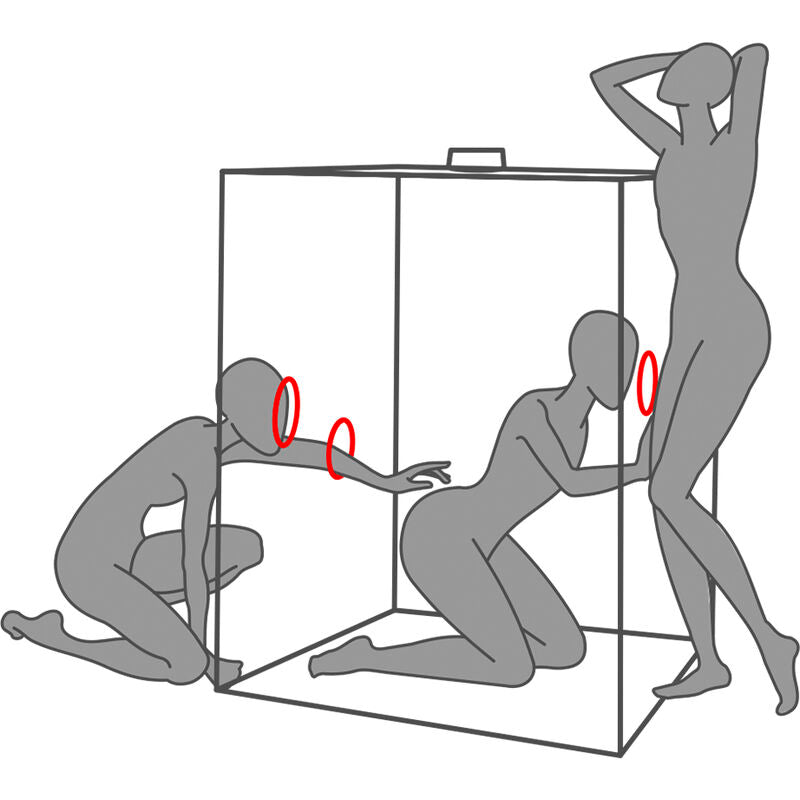 SECRET DOME - KINK CLUB CABIN SCANDALE ZWART & ROOD