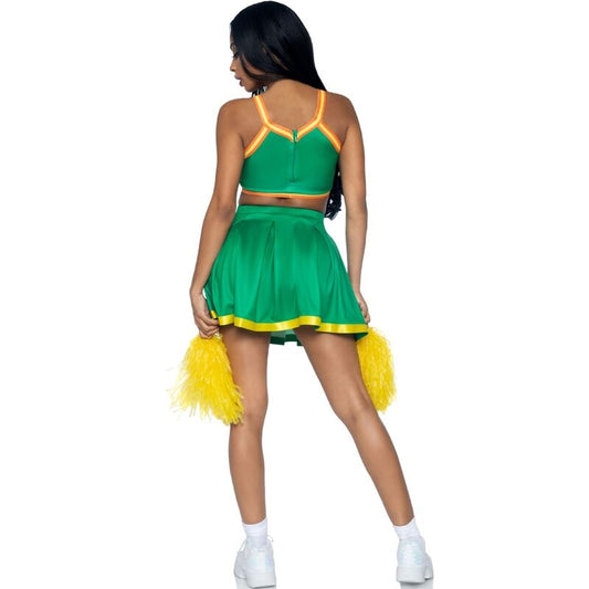 LEG AVENUE - KOSTUUM CHEERLEADER GROEN M/L