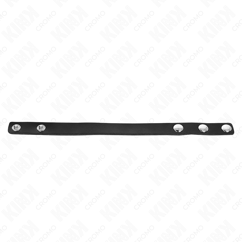 KINK - LEREN PENISRING MET DRUKSLUITING 21,5 X 1,5 CM