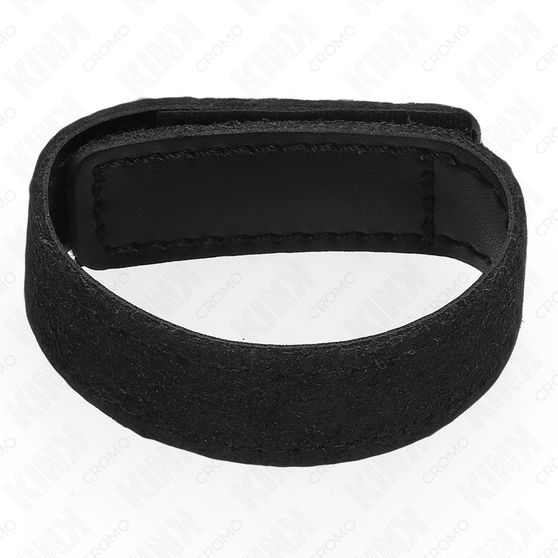 KINK - LEREN PENISRING MET KLITTENBANDSLUITING 20 X 2 CM