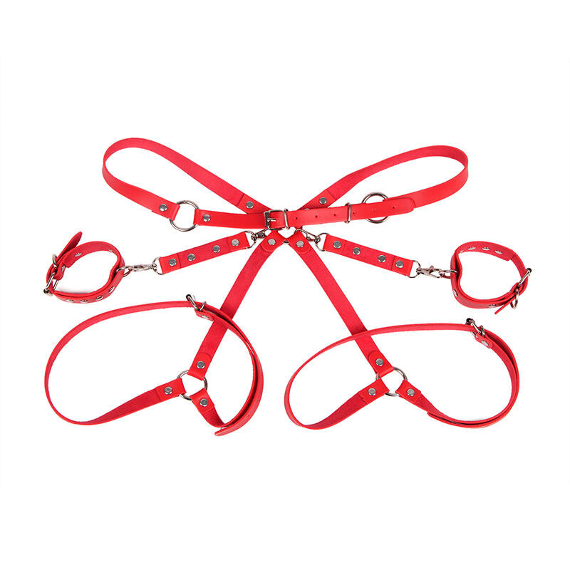 SUBBLIME - 953706 HANDBOEIEN MET BONDAGE RIEM ROOD EEN MAAT