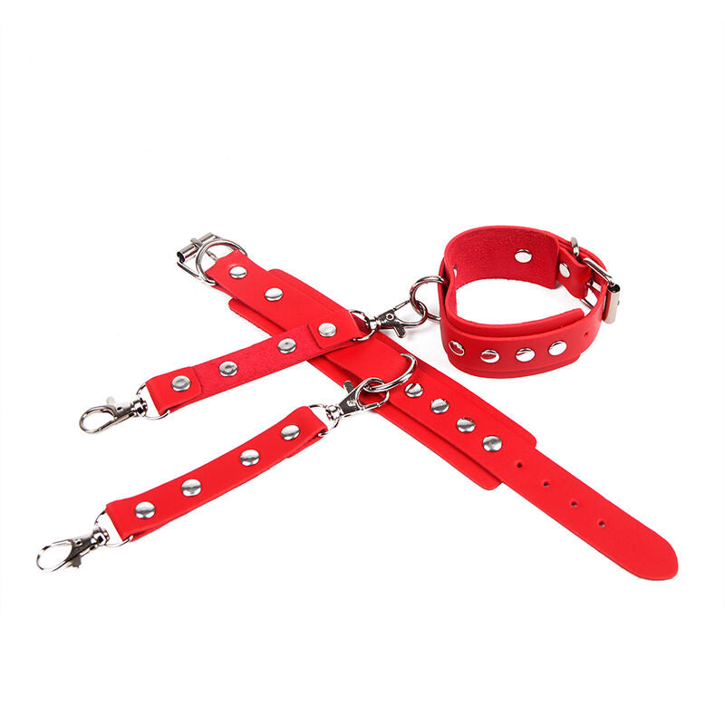 SUBBLIME - 953706 HANDBOEIEN MET BONDAGE RIEM ROOD EEN MAAT