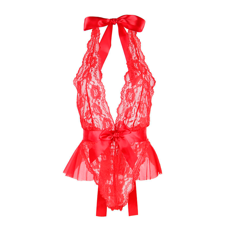 SUBBLIME - 953980 SEXY BODY MET RUFFLES + RIEM ROOD L/XL