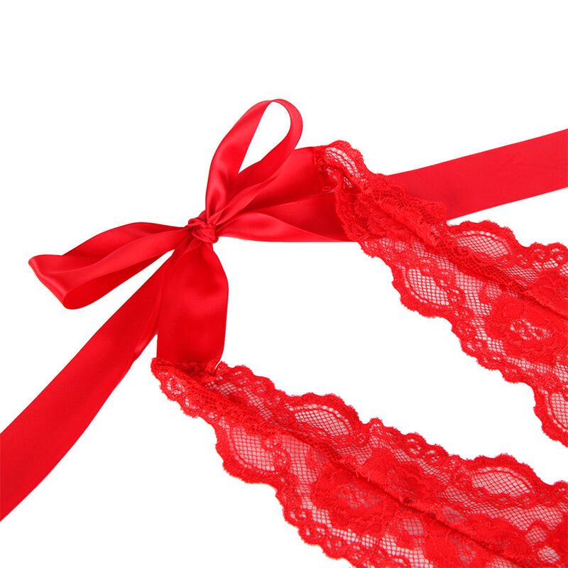 SUBBLIME - 953980 SEXY BODY MET RUFFLES + RIEM ROOD L/XL