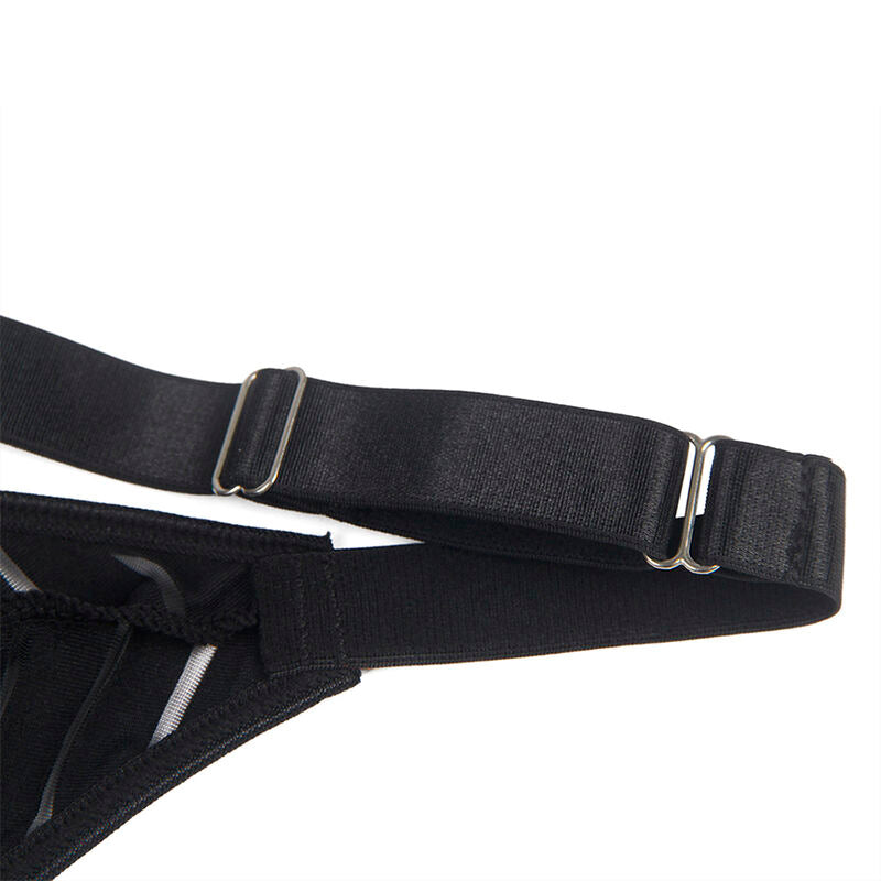 SUBBLIME - 954154 BODY MET JARRETELGORDEL ZWART L/XL
