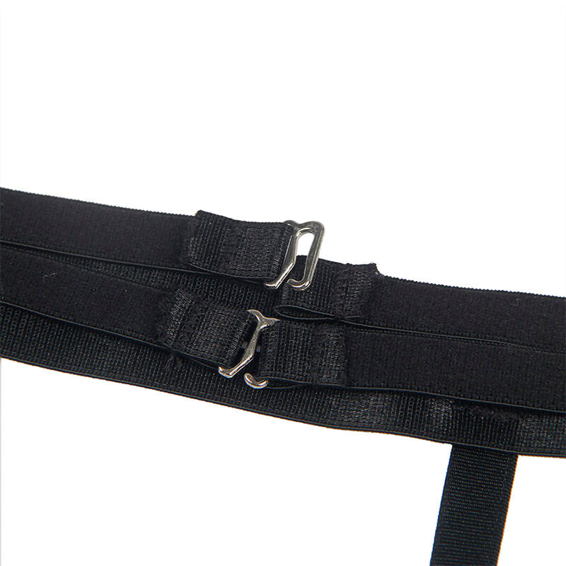 SUBBLIME - 954154 BODY MET JARRETELGORDEL ZWART L/XL