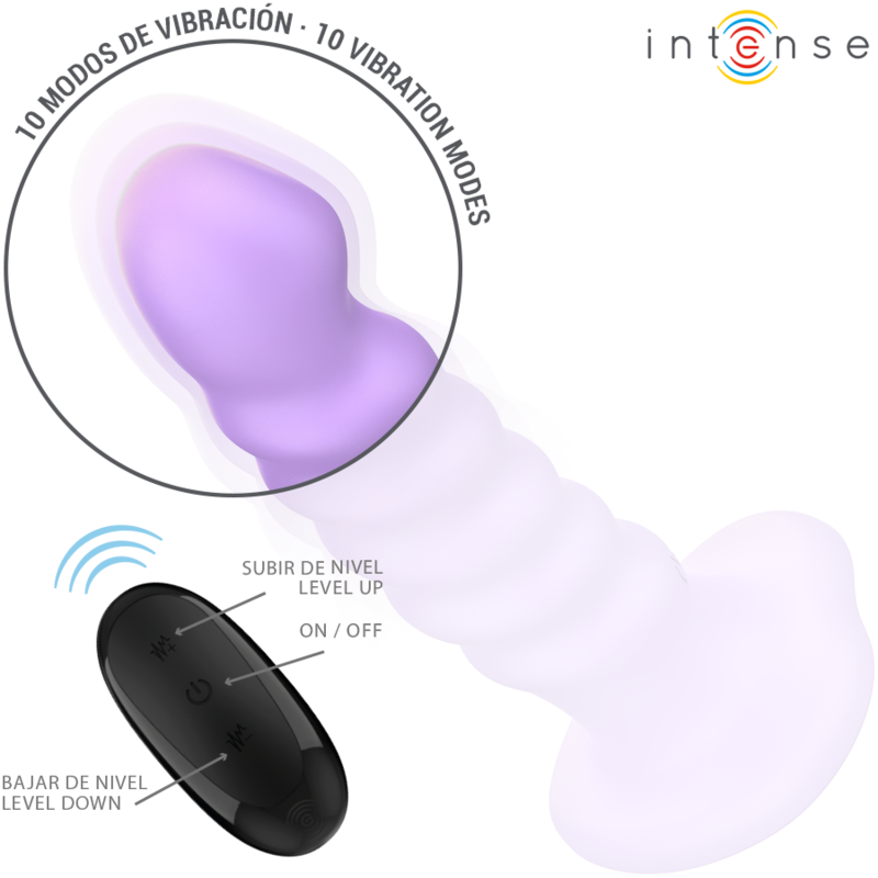 INTENSE - BRENDA VIBRATOR MAAT M SPIRAAL DESIGN 10 TRILLINGEN PAARS AFSTANDSBEDIENING