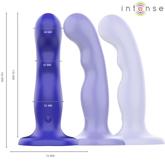 INTENSE - SHORTY VIBRATOR MET ZUIGNAP BLAUW AFSTANDSBEDIENING