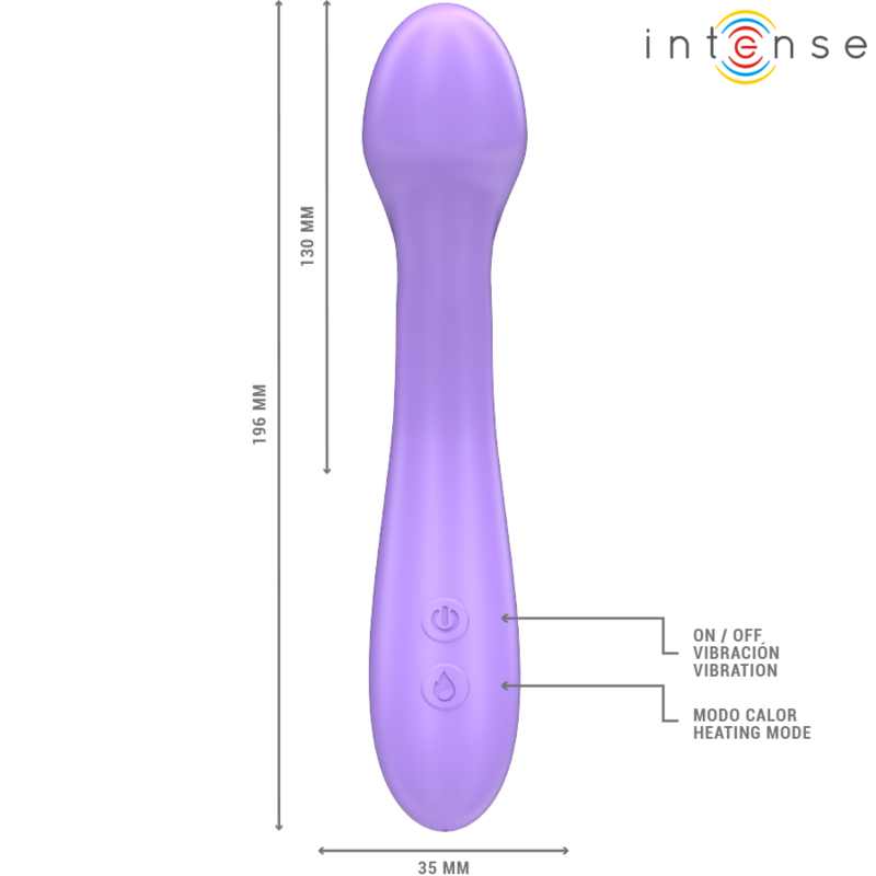INTENS - BECKY VIBRATOR 19 CM VERWARMBAAR 7 TRILLINGEN PAARS