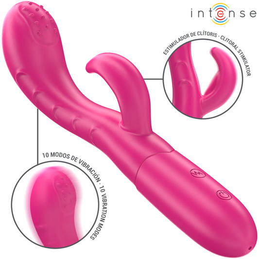 INTENSE - AMARA VIBRATOR MET STIMULERENDE TONGE 10 TRILLINGEN ROZE