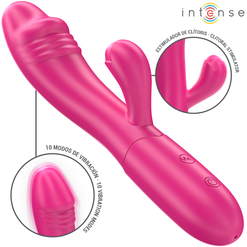 INTENSE - IVY FLEXIBELE VIBRATOR 10 TRILLINGEN MET STIMULERENDE TONG ROZE