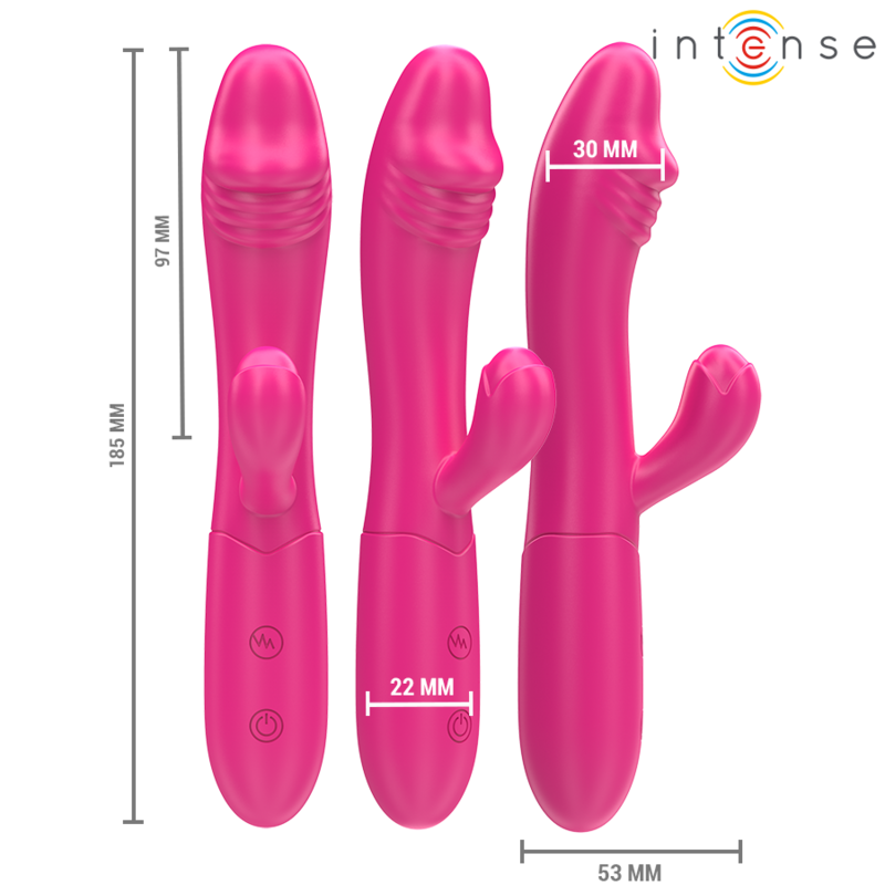 INTENSE - IVY FLEXIBELE VIBRATOR 10 TRILLINGEN MET STIMULERENDE TONG ROZE