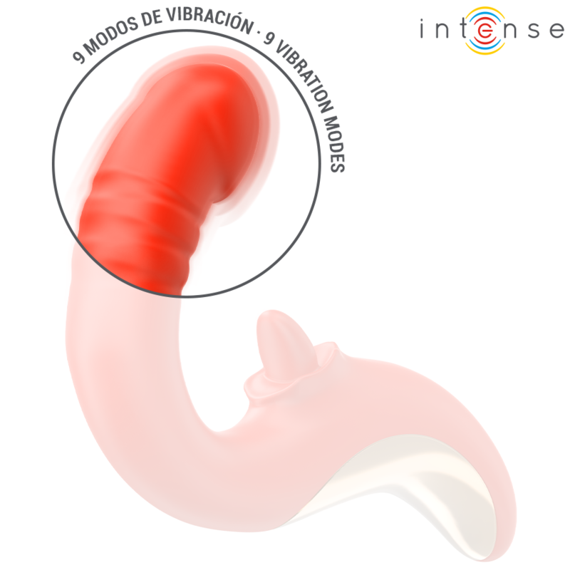 INTENSE - PAULINA VIBRATOR EN STIMULATOR IN U-VORM ROOD