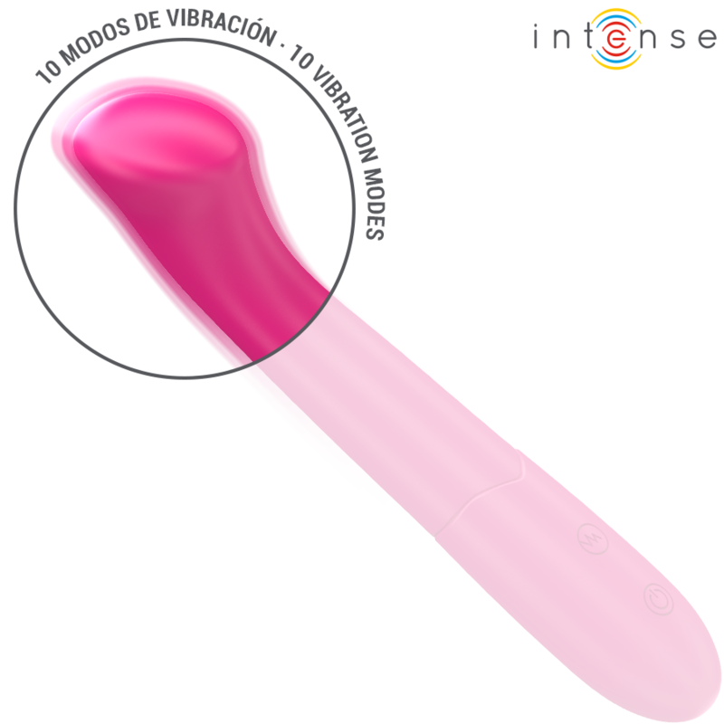 INTENSE - PATY VIBRATOR 19 CM FLEXIBEL 10 TRILLINGEN MODEL 2 ROZE