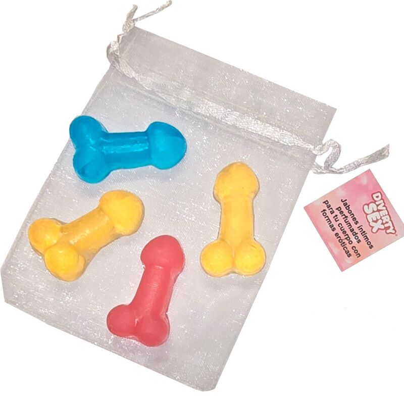 DIABLO PICANTE - 4 MINI GEPARFUMEERDE ZEEPJES IN DE VORM VAN EEN PIEMEL