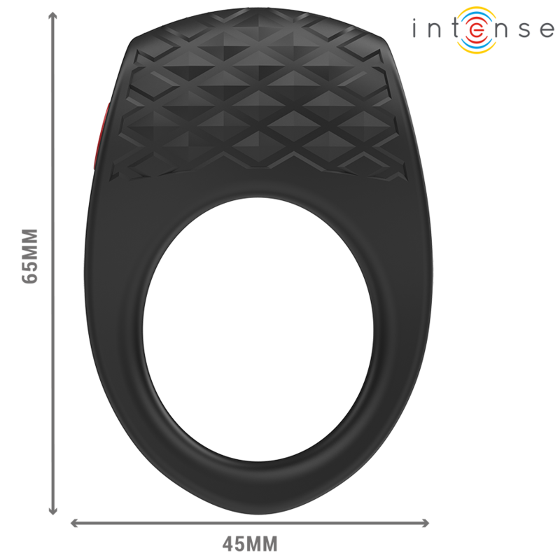 INTENSE - CLOVER VIBRATOR PENISRING 10 TRILLINGEN ZWART
