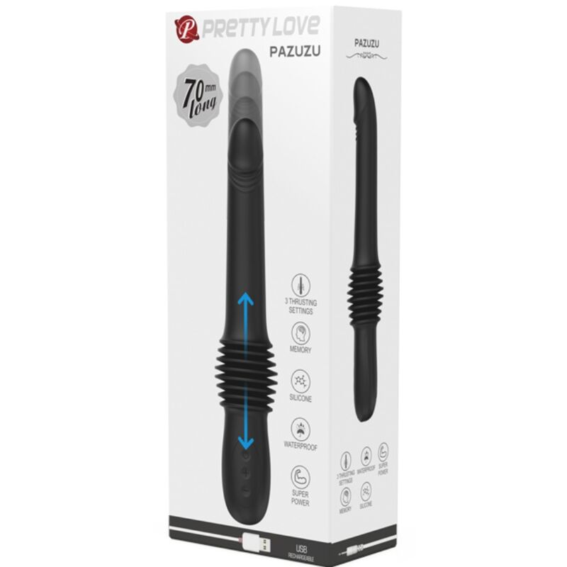 PRETTY LOVE - PAZUZU VIBRATOR 3 STUWSTANDEN ZWART