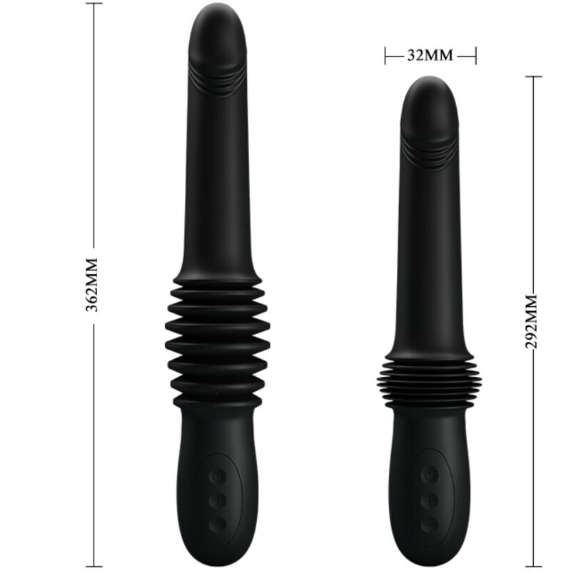 PRETTY LOVE - PAZUZU VIBRATOR 3 STUWSTANDEN ZWART
