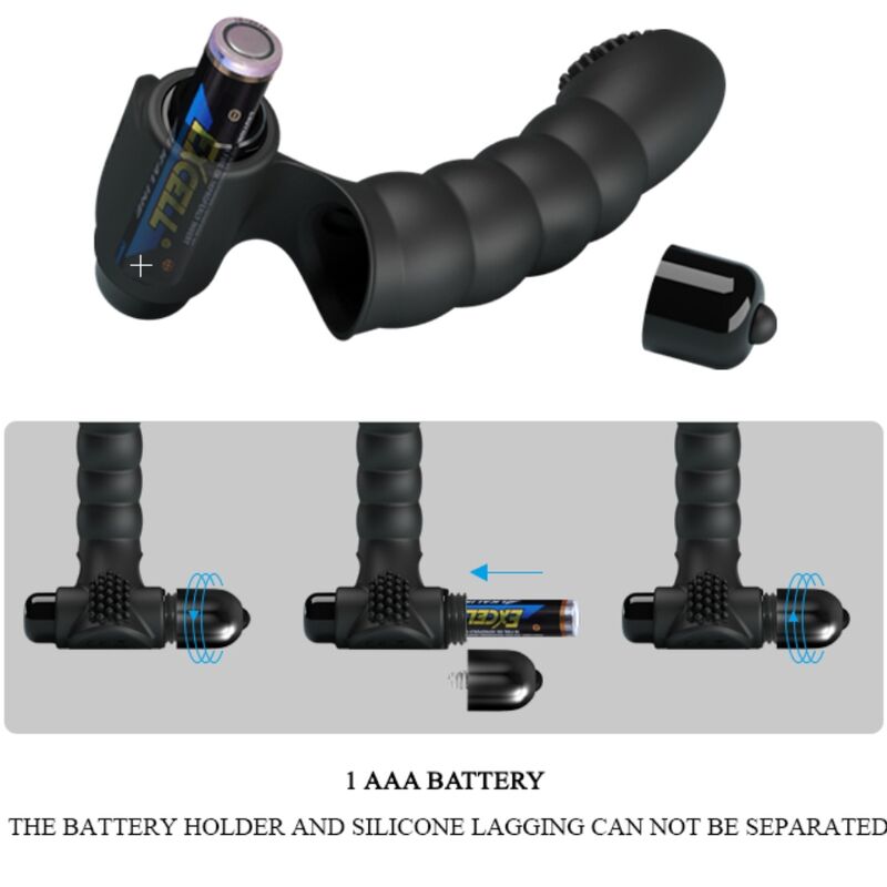 PRETTY LOVE - ALEXANDER VINGERVIBRATOR 10 TRILLINGEN ZWART