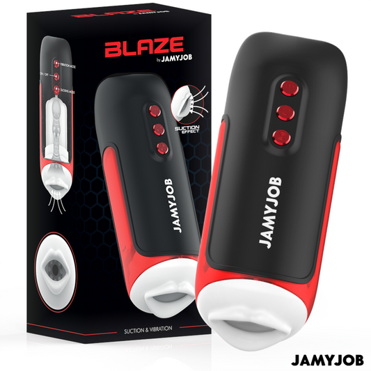 JAMYJOB - BLAZE AUTOMATISCHE MONDMASTURBATOR 5 ZUIG- EN TRILLINGSMODI