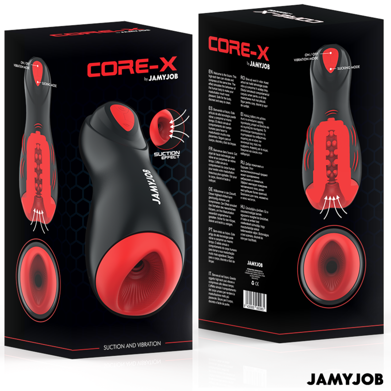 JAMYJOB - CORE-X AUTOMATISCHE MASTURBATOR 5 ZUIG- EN TRILLINGSMODI