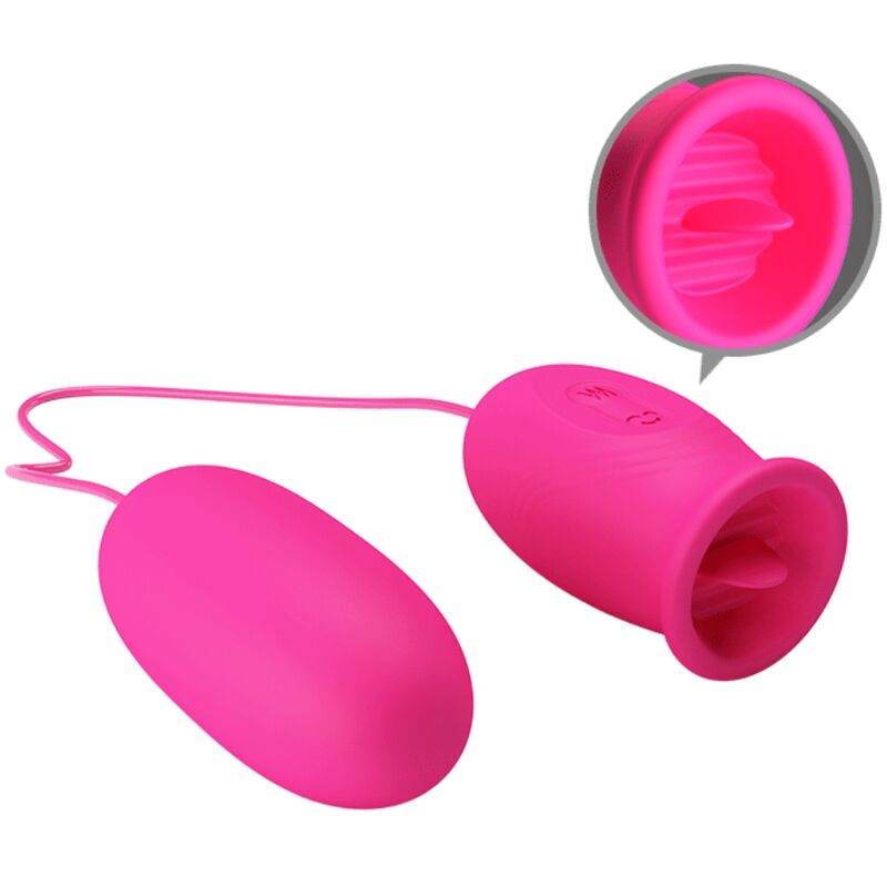 PRETTY LOVE - DAISY VIBREREND EI + CLITORISSTIMULERENDE TONG ROZE