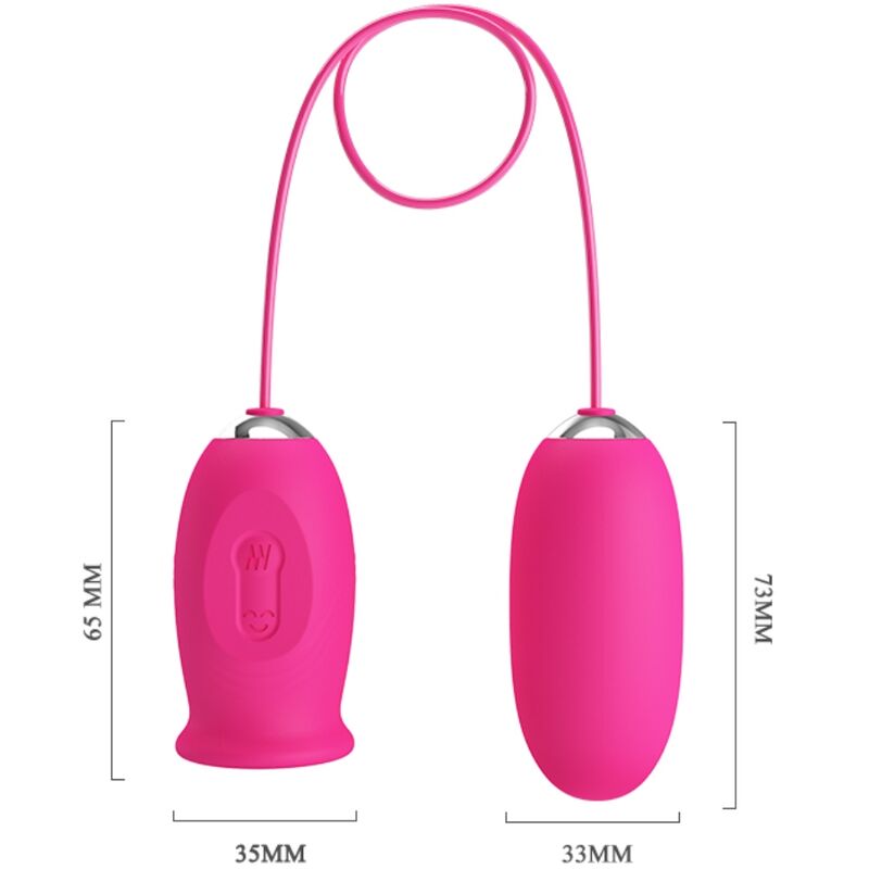 PRETTY LOVE - DAISY VIBREREND EI + CLITORISSTIMULERENDE TONG ROZE