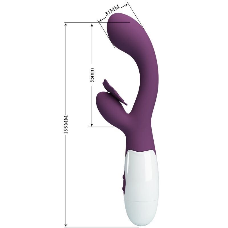 PRETTY LOVE - BUTTERFLY KISS KONIJN VIBRATOR & G-PUNT STIMULATOR PAARS