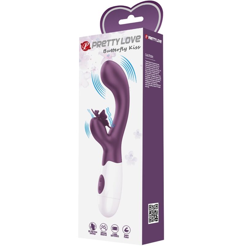 PRETTY LOVE - BUTTERFLY KISS KONIJN VIBRATOR & G-PUNT STIMULATOR PAARS